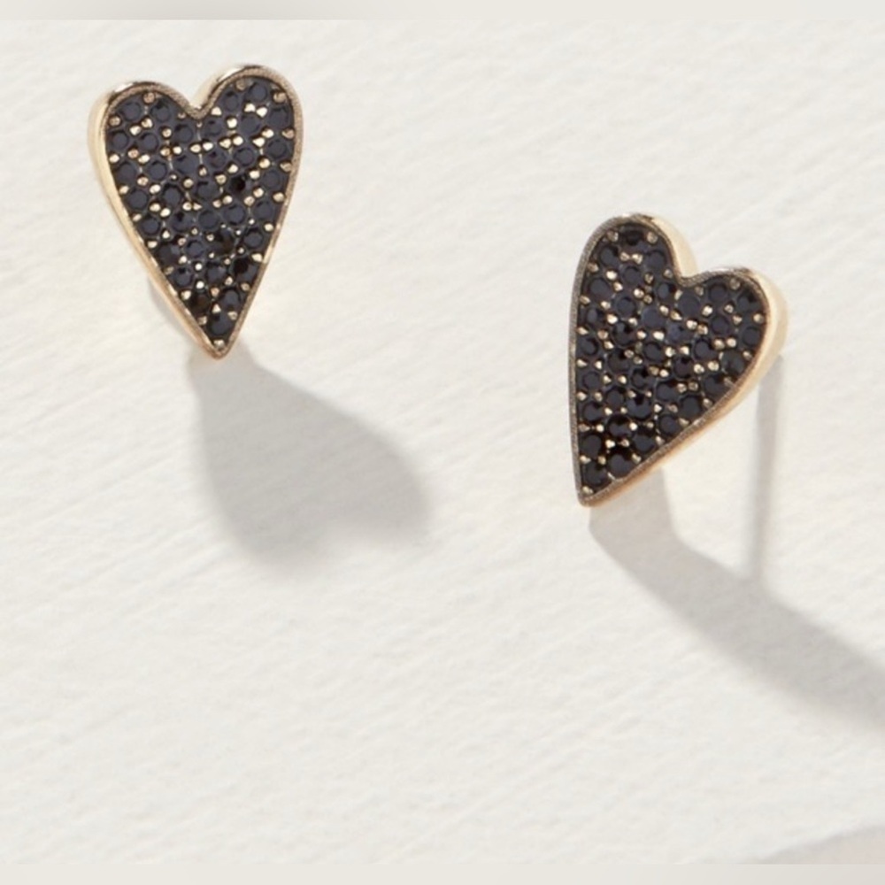 Stella & Dot Delicate Heart Stud Earrings